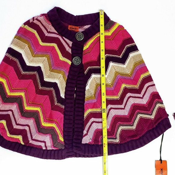 NWT MISSONI X TARGET CHEVRON PONCHO SWEATER SIZE LARGE L 9 10 - Picture 4 of 4